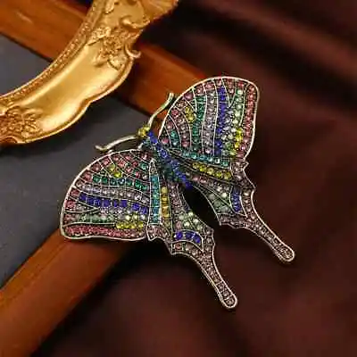 Vintage Coloured Butterfly Brooch Blazer Court Dress Pin Fashion Insect Jewelry  • $6.56