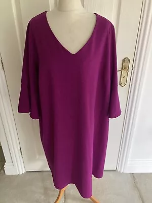 Beautiful Live Unlimited Dress Size 24 Magenta Pink Purple Gorgeous Dress Vgc • £11.50