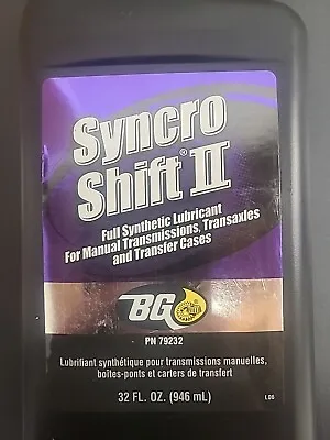 75w-80 BG Gear Oil Syncro Shift II 1 Quart • $18.95