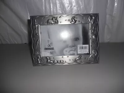 Malden Picture Frame Pewter Alphabet Toys  Baby NEW • $10.99