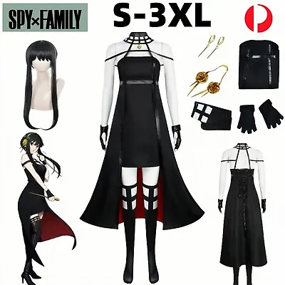 Spy X Family Yor Forger Cosplay Costume Outfits Wig Full Set Halloween Party AU • $20.11