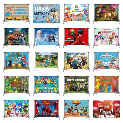 $18.99 • Buy Kids Birthday Backdrop Photography Background Banner Party Spiderman Encanto