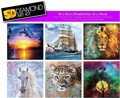 $12.95 • Buy 5D Diamond Painting Art Kit Animals Night View Galleon DIY Décor Craft NEW 2021