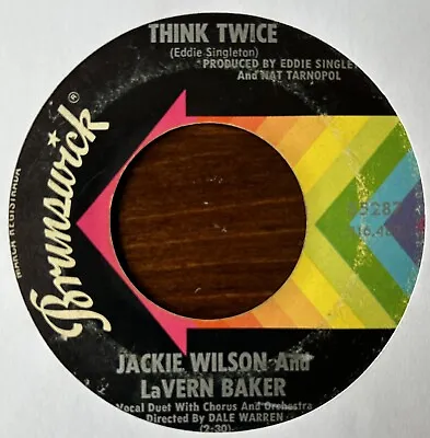 JACKIE WILSON & LAVERN BAKER - Think Twice / Please Don't Hurt Me -BRUNSWICK R&B • £13.99