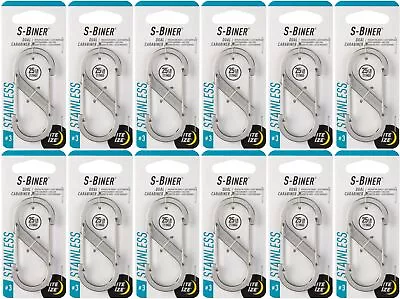 Nite Ize S-Biner Stainless Steel Dual Carabiner #3 - Stainless (12-Pack) • $32.91