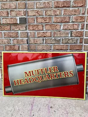 Large Embossed Muffler Headquarters Metal Sign • $350