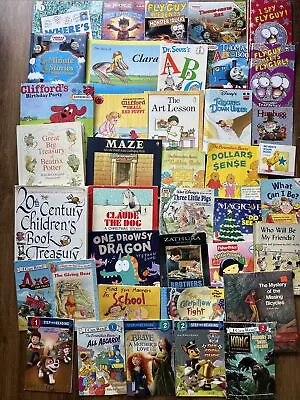 Lot Of 35 Children's Kids Picture Books Instant Library Grades Prek-3 • $12