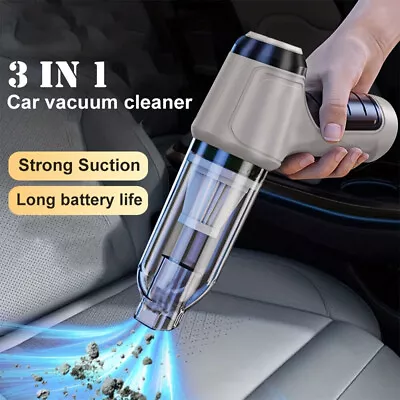 3 In 1 Upgrade Car Vacuum Cleaner Air Blower Wireless Handheld Rechargeable Mini • $16.99