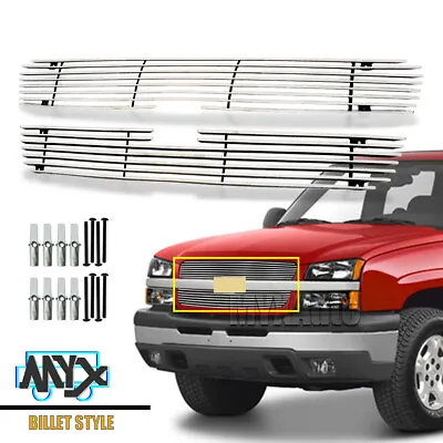 Front Billet Grille For 2002-2005 Chevy Silverado 1500/Avalanche Upper Grill • $60.72