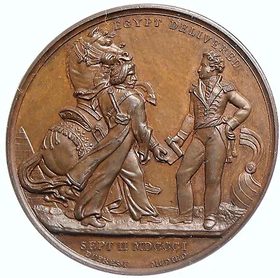 1801 GREAT BRITAIN UK Egypt Delivered OLD British Historical Medal NGC I106216 • £2786.18