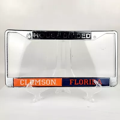 New Craftique House Divided Clemson & Florida Metal License Plate Frame Licensed • $14.99