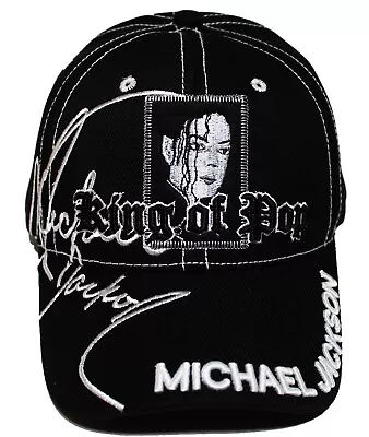 King Of Pop Michael Jackson Cap Hat Adjustable Baseball Black 1958 - 2009 NEW • $19.99