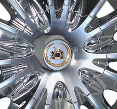 ONE Brand New Chrome Gold Vogue Wreath V7 V-7 STYLE Wheel CENTER CAP Cadillac • $49