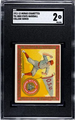 1911 T51 Murad Cigarettes Ohio State Baseball College Series SGC 2 • $132.99