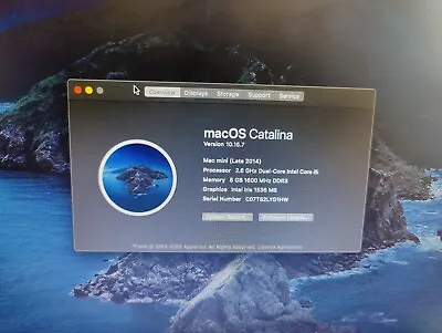 Apple Mac Mini Late 2014 Dual Core I5 1.4GHz 8GB Ram 120gb SSD • £75