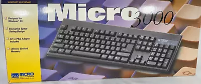 💼🎮 Micro Innovations 3000 KB95B Black Wired Keyboard - New & Used - Compact • $39.80