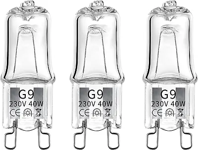 MSC 3 X 40W G9 Halogen Oven Bulbs Suitable For Oven Salt Lamp Lava Lamp G9 Bu • £6.66