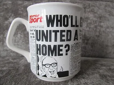 Manchester United Matt Busby Ceramic Daily Mirror Newspaper Headlines Mug 1977 • £3.99