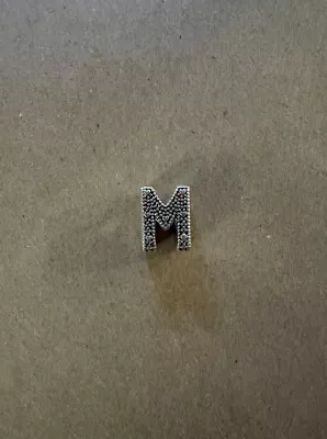$19.99 • Buy M Letter-Authentic Pandora Sterling Silver Charm 797467