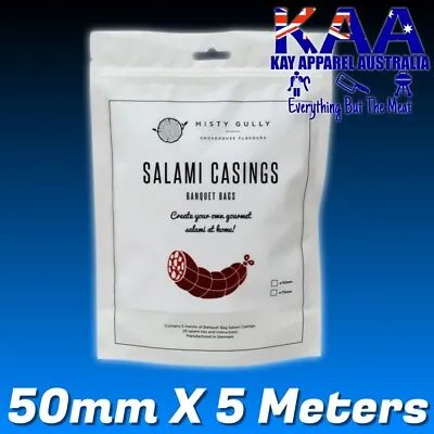 $21.95 • Buy Banquet Bags Salami Casings 50mm X 5 Meters