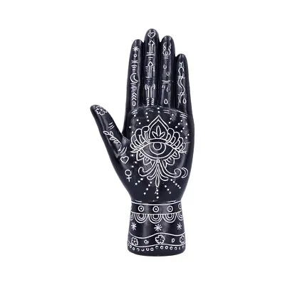Nemesis Now Black & White Hamsa Hand Of God Spiritual Palmistry Gift 22.5cm • £12.99