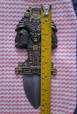 PHARAOH OF THE MAYA DAGGER KNIFE DECORATIVE BRASS ITEM Collectible Item RAREEEE • $43.45