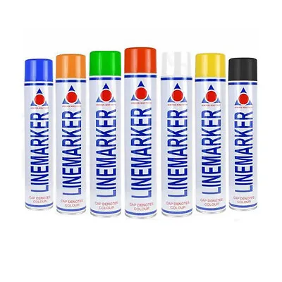 £9.99 • Buy 750ml AEROSOL LINEMARKER GROUND MARKER CAN - 7 COLOURS TO CHOOSE - FREE DELIVERY