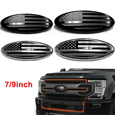 7 9 Inch For Ford F150 F250 Front Rear Grille Tailgate Emblem US Flag Oval Badge • $11.99