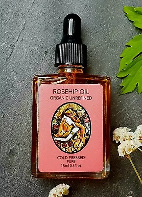 £4.49 • Buy Certified 100% Organic Rosehip Oil 15ml Cold Pressed Anti-Aging Facial Oil Glass