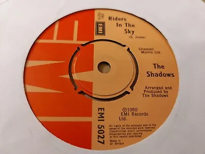 £3.99 • Buy The Shadows * Riders In The Sky * 7  Single Excellent 1980