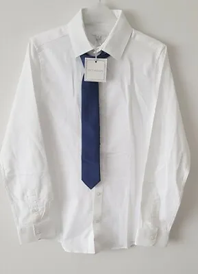 Boys Occasion Wear White Shirt & Tie Set Age 12yrs Brand NEW  • £15.80