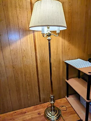 Vintage Excellsior 4-Light Brass Finished Floor Lamp • $250