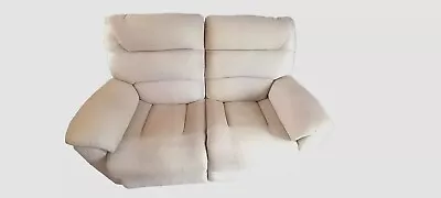 Lazy Boy Electric 2 Seater Recliner Covered In Cream Fabric  • £195
