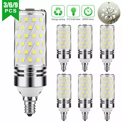 16W E12 LED Corn Bulb Light 6000K Candelabra Ceiling Fan Lamp Daylight White USA • $10.49