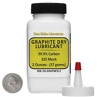 Graphite Dry Lube [C] 99.9% ACS Grade Powder 2 Oz In A Dispenser Bottle USA • $7.99