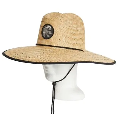 Straw Fisherman Hat O'Neill Unisex Drawstring Wide Brim Beach Summer Sun O/S • $28
