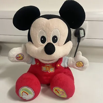 Disney Baby Mickey Mouse ABC 123 Colours Interactive Plush Soft Toy Talks Sings • £9