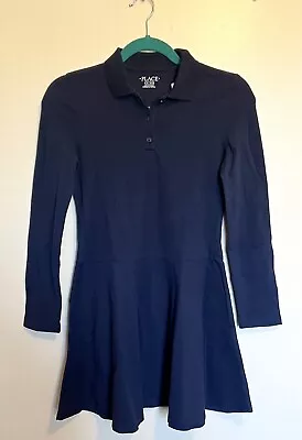 Childrens Place Girls School Uniform Dress 10 / 12 Navy Blue Long Sleeve NEW • $12.80