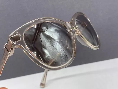 ESCADA Sunglasses Woman Mirrored Rhinestone Transparent Grey Oval Np • $168.47