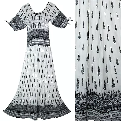 One Size For S To L Indian Dress For Women Vestir Hippie Retro Gypsy Ethnic Boho • $55.91