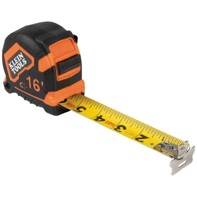 $20.51 • Buy Klein Tools Tape Measure 16Ft Magnetic Double Hook Measuring Hand Tool Belt Clip