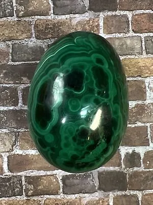 Natural Polished Green Malachite Egg Rock Mineral Stone Decor W/ Stand 2 Sizes • $24.97