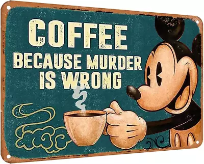 Coffee Sign Funny Kitchen Signs Vintage Metal Tin Signs Wall Decor • $11.59