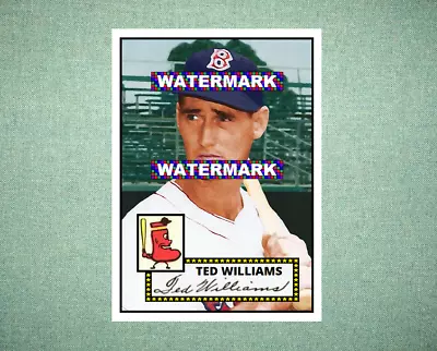 Ted Williams Boston Red Sox 1952 Style Custom Baseball Art Card • $5.88
