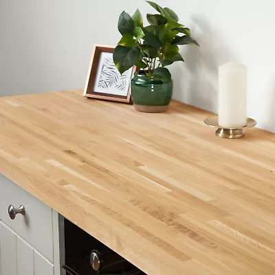 Solid Oak Kitchen Wood Worktops 2M 3M 4M Mixed Stave Worktops • £239.50