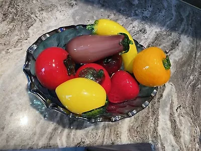 Vintage Hand-Blown Glass Vegetables /Fruits Murano Style Art Deco • $8