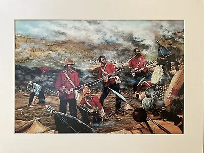 Defending The Stockade Rorkes Drift Zulu War. Mounted Art Print • £20