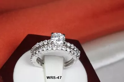 Vngt 2.02 Ct Sterling Silver 925 Round Cz Engagement Wedding Ring Set Wrs47-mt • $13.09