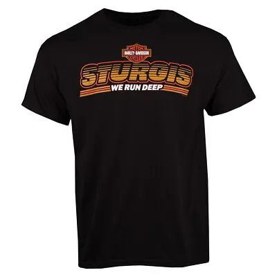2021 Sturgis Harley-Davidson® Men's 81st Rally Black Hills Run Black T-Shirt • $14.50