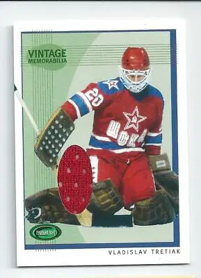 Vladislav Tretiak 2002-03 Vintage Memorabilia Red Army Jersey Card #VM-17 • $39